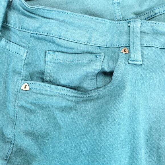 Kut from the Kloth Teal High Rise Ankle Skinny Pants Women's 22W Stretch 42x26" - Picture 9 of 10